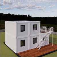 Maison Modulaire Détachable de Luxe Moderne à 2 Étages en Conteneurs, Écologique, à Panneaux Sandwich, 5 Chambres, 3 Salles de Bain, pour École ou Usage Résidentiel
