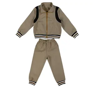 Jongens Jasje Met Ritssluiting Broek Sportkleding Jongens Herfst Nieuwe Westernstijl Casual Tweedelige Kinder Knappe Jacks Met Rits