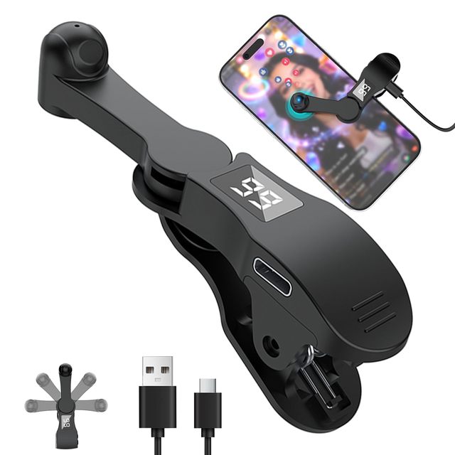 B-02 Type-C Auto Clicker Adjustable Speed Screen Touch Simulator with Quiet Light-Sensing Tech & 180° Head for Phones and Tablet