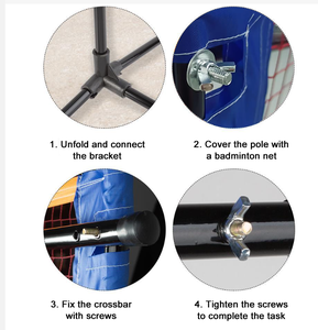 Deflector de tela Oxford extraíble Tubo redondo galvanizado LOGO personalizable Valla de Tenis de Mesa Económica - Product Image 6