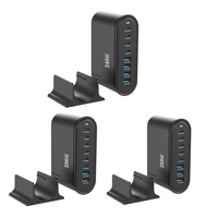 Station de charge de bureau multi-ports GaN³ 240W 268W, chargeur rapide PD USB-C QC3.0 USB-A pour ordinateur portable, téléphone, tablette, multi-appareils