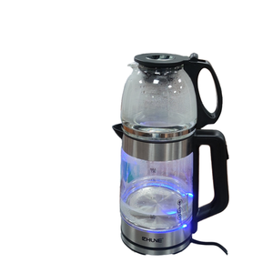 Bouilloire <span class=keywords><strong>électrique</strong></span> en verre sans fil avec <span class=keywords><strong>mini</strong></span> <span class=keywords><strong>théière</strong></span> en verre >2.0L 1500W Arrêt automatique 360 °   Garantie de base d'un an - Product Image 3