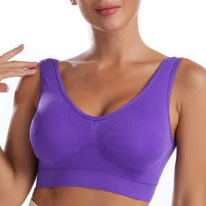 Soutien-gorge sans couture pour femmes brassière sous-vêtements poitrine sommeil Yoga <span class=keywords><strong>sport</strong></span> soutien-gorge gilet grande taille haut coton Bralette soutien-gorge - Product Image 3