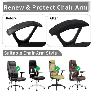 Water-Resistant Waffle Elastic <strong>Half</strong>-<strong>Cover</strong> Office <strong>Chair</strong> Armrest Protector Dirt-Resistant Stretchable Computer Swivel <strong>Chair</strong> <strong>Cover</strong> - Product Image 2