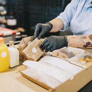 Xl 100 pièces jetables noir 5 6 mil cuisine robuste travail sécurité sans poudre caoutchouc Latex Nitrile gants