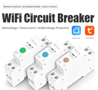 Interruptor de Circuito Inteligente WiFi Tuya de 1-63A para Riel DIN con Protección Contra Sobrecorriente, Monitoreo de Energía y Control Remoto