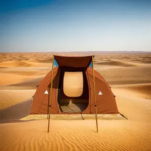 Orta doğu tarzı suudi arabistan PVC tuval hava şişme açık su geçirmez kamp boru çadır