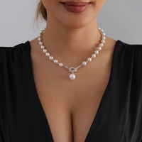 Colliers élégants en fausses perles pour femmes et jeunes filles – Bijoux glamour et accessoires tendance – Commandes mixtes acceptées