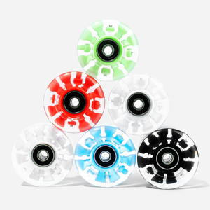 Roues de patins à roulettes OEM haute luminosité ABEC-9, clignotantes, à induction magnétique LED, pour adultes et enfants, roulement fluide, antidérapantes, en PU - Product Image 5