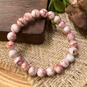 Bracelet en pierre naturelle avec perles de verre colorées, attirance d'âme sœur, service OEM ODM, carte de conseils d'entretien - Product Image 1