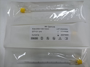 Cánula de Radiofrecuencia Desechable con Punta Recta o Curva, Aguja para Anestesia, Punción, Manejo del Dolor, Tratamiento de Columna y Nervios, Veterinaria - Product Image 4