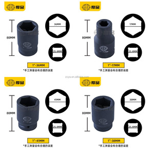 Car Accessory Tyre Repair Tool Universal Impact <strong>Socket</strong> 1" 6-Point <strong>Socket</strong> <strong>17mm</strong> Size 80mm Length CRV Material for Universal Use - Product Image 3