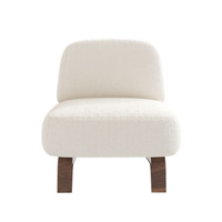 Chaises en laine d'agneau en tissu Chaise de salon nordique Canapé monoplace de luxe en tissu de laine Chaises de canapé paresseux