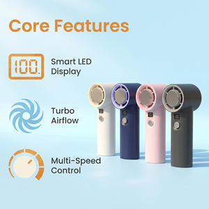 Ventilador Portátil de Mano de Alta Velocidad para Exteriores, Recargable, sin Aspas, con Batería de 9000mAh y Motor sin Escobillas, Venta al Por Mayor de Fábrica - Product Image 3