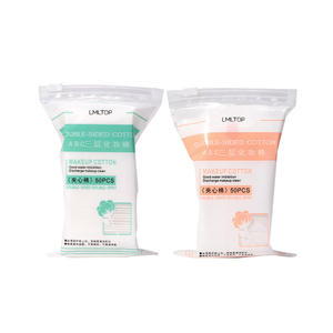 LMLTOP Double-Sided Makeup Cotton <b>Pads</b> 50Pcs Three-Layer Non-Woven For Makeup Removal And Nail Polish <b>Cleaning</b> - Product Image 3