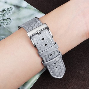 Bracelet de montre universel hexagone en cuir nylon classique de haute qualité pour bracelet Samsung <span class=keywords><strong>Garmin</strong></span> Smartwatch 20/22mm - Product Image 4