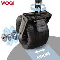 Chariot pliable WOQI, chariot de plage robuste à 4 roues, chariot utilitaire pour courses, camping, jardin et sports