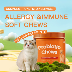 Suplemento Probiótico para Mascotas en Tabletas Masticables Blandas para el <span class=keywords><strong>Sistema</strong></span> Inmunológico de las Mascotas - Enzimas Digestivas de Calabaza para la <span class=keywords><strong>Flora</strong></span> <span class=keywords><strong>Intestinal</strong></span> - Product Image 5