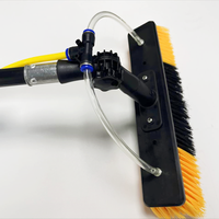 3.6m tube télescopique pince de verrouillage rabattable panneau solaire brosse de nettoyage brosse de lavage de voiture avec long manche en aluminium rallonge