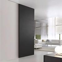 Puerta Corredera de Aluminio y Madera, Moderna y Personalizada, sin Rieles, para Dormitorio, Cocina o Baño