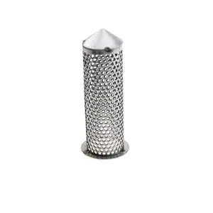 Factory customized 304 316 stainless steel wire mesh filter tube punching tube micron perforated round water cylinder filters