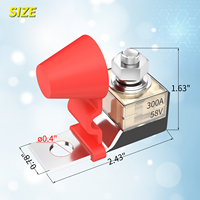 Terminal Blok Sekring 300A 58V MRBF Single Stud 5/16'(M8) Plastik Merah IP66 Tahan Air untuk Sistem Video Truk