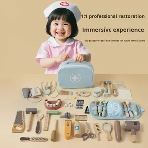 Ensemble de dentiste éducatif en bois pour enfants jouet de jeu de simulation pour 5-7 ans outil de simulation de médecin - Product Image 2
