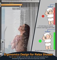 Ensemble de système de colonne de douche thermostatique numérique Rain Ensemble de système de douche moderne pour salle de bain