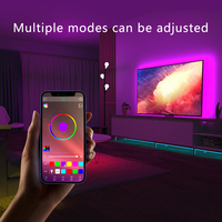 Bande LED RGB SMD 5050 pour TV, Contrôle USB BT 5V, Contrôle par Application Intelligente, Rétroéclairage TV, Décoration Ambiante, Synchronisation Musicale