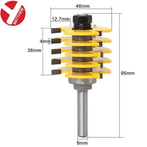النجارة وقطع أدوات تعدين إصبع مشترك بت التوجيه مع 8 مللي متر جولة عرقوب - Product Image 3