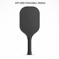 Raquette de paddle de forme allongée de qualité professionnelle avec surface de friction, en mousse injectée, matériau hybride carbone 18K, USAPA