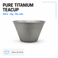 Petite tasse à thé en titane pur, base pointue, 22g, légère, pour camping en plein air, pique-nique, voyage, équipement de camping