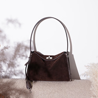 Tas Selempang Kulit Suede Vintage, Tas Bahu Wanita, Tas Tangan Desainer, Grosir Pabrik, Logo Custom