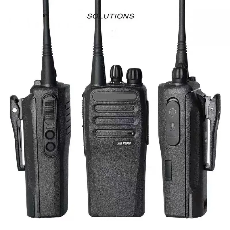 Penjualan terlaris DEP450 UHF VHF interkom Digital genggam 10km & 25km Talk Ran Radio Mobile & Headset tipe Walkie Talkie