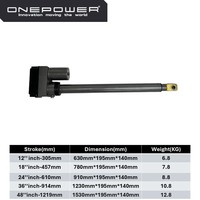 Actuador lineal eléctrico ONEPOWER QARL 12V 24V 36V DC Power 3000N 4000N Motor satélite plato posicionador puerta ventana abridor