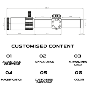Lunette <span class=keywords><strong>de</strong></span> visée TYPHON 1-8X24 SFP LPVO |   Lunette <span class=keywords><strong>de</strong></span> tir tactique extérieure en verre ED à faible dispersion, étanche/antichoc, viseurs télescopiques - Product Image 5