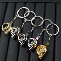 Nouveau porte-clés 3D turbo de voiture tendance, cadeau promotionnel pour hommes, pendentif turbo, porte-clés en métal pour voiture
