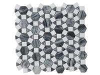 Carreaux de mur de fond en mosaïque ronde Penny de luxe de style moderne carreau de mosaïque en marbre de salle de bains à motif hexagonal pour chambre à vendre