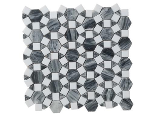 Phong cách hiện đại sang trọng Vòng Penny khảm nền tường gạch nóng bán hình lục giác Mô hình phòng tắm đá cẩm thạch Gạch <span class=keywords><strong>Mosaic</strong></span> cho phòng - Product Image 4