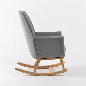 Phong cách hiện đại giữa thế kỷ gỗ bọc giọng phòng chờ cánh tay ghế Rocking tàu lượn cho vườn ươm phòng ngủ & phòng tắm - Product Image 2
