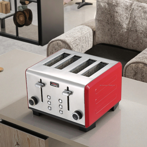 Ousheng Retro Design <strong>4</strong>-Slice Stainless Steel <strong>Toaster</strong> <strong>and</strong> Electric <strong>Kettle</strong> <strong>Set</strong> Breakfast <strong>Set</strong> Customized Logo Household Application - Product Image 6