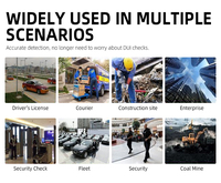 Alcoholímetro Comercial Multifunción con Sensor Semiconductor LED, Respuesta en 5s, Batería de Litio Recargable y Voz