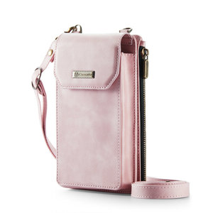 レディース RFID セキュア ダブルジッパー PU 財布 携帯電話用小型財布 クレジットカード リストレット 携帯電話バッグ 防水 耐衝撃 - Product Image 1