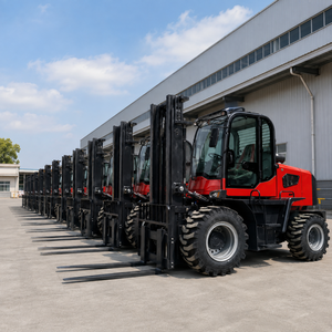 Free Shipping 3.5ton 5ton 6 Ton 4x4 4wd Diesel Outdoor All Rough Terrain 3 Stage Mast Off Road Forklift - Product Image 2