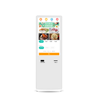 Kiosque de commande et de paiement pour restaurant intérieur avec écran tactile de 32 pouces et fonction SDK pour les fast-foods (Windows/Android)
