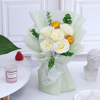 Bouquets de fleurs naturelles préservées de haute qualité, roses éternelles, pour la remise des diplômes, la Saint-Valentin, la fête des mères