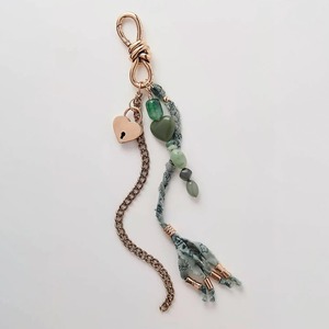 แฟชั่นพู่ห้อยยาวกระเป๋ารูปหัวใจพวงกุญแจลูกปัดเชือกโซ่แนววินเทจสำหรับลูกสาวของฉัน - Product Image 6