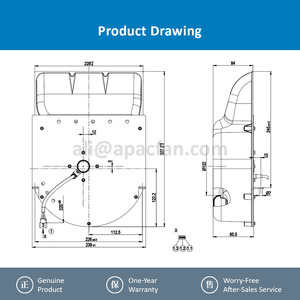 Ventilador centrífugo curvo hacia atrás de CA de 230 V y 190 mm, ebm-papst K2E190-AB77-09(6SY7000-0AB28), para ventilación industrial. - Product Image 4