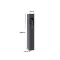 SOFIT BL-083 Modern Stil Elektrikli Peyzaj Alüminyum 7W COB LED H60cm Bahçe Lambası IP65 2700K Sıcak Beyaz 120 Işık Açısı Siyah