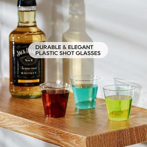 Verres à shot en plastique transparent en gros, 30 ml, gobelets de dégustation jetables, échantillonneurs de <span class=keywords><strong>whisky</strong></span> incassables pour fêtes, ustensiles de bar anti-fuite - Product Image 4
